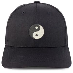 (+FREE GIFT) Black Yin Yang Adjustable Dad Hat